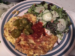 Bacon Eggs and Salad