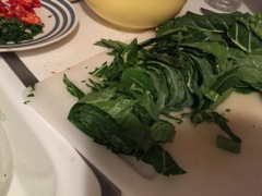 Roll and cut Collards