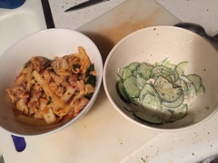 Chicken and Cabbage w Cucumber