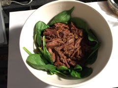 Coconut Beef w Spinach