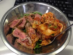 Steak and Kimchi Salad