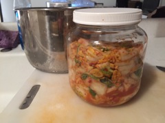 Kimchi ready to ferment